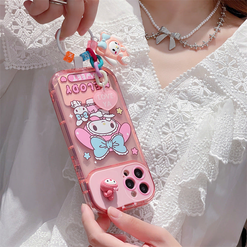 Sanrio Squad Sliding Case for Apple 13promax ornaments iphone12 phone case  pendant xsmax protective case xr – Too Bored Store