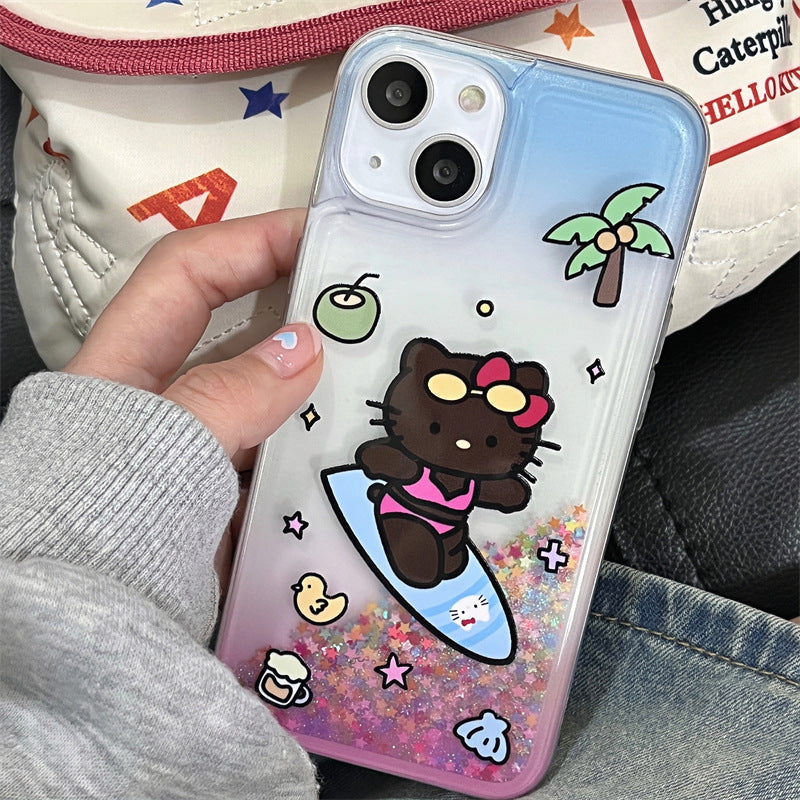 Summer Surfing Kitty Quicksand Case