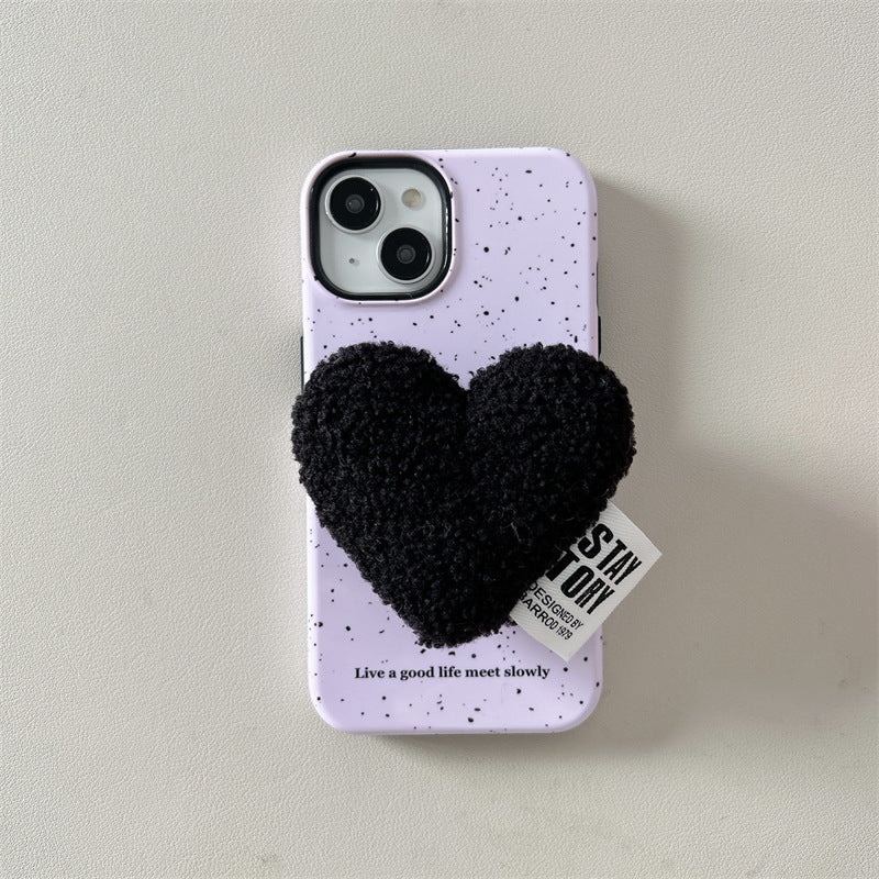 Black Heart Pink Splash Case