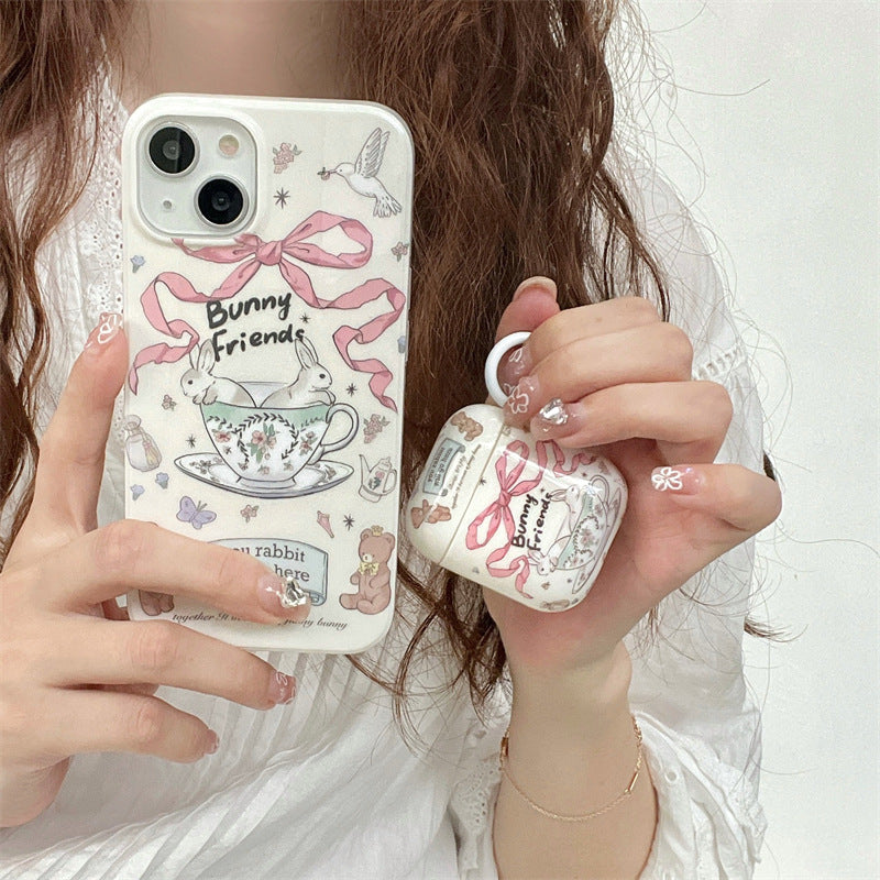 Tea Cup Bunny AirPods Case