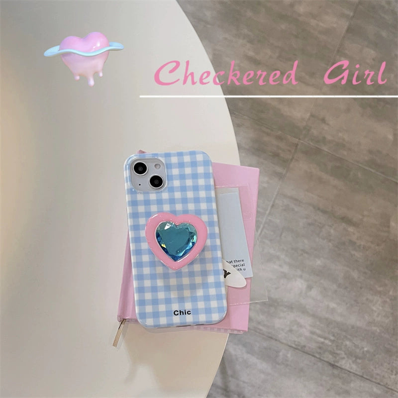 Plaid Heart Case