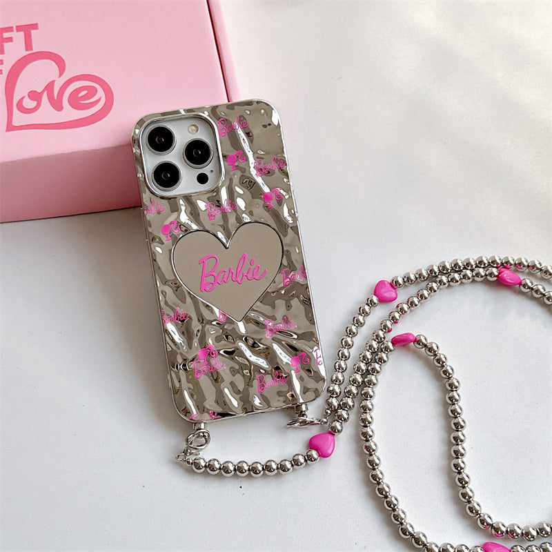 Mini Heart Barble Plated Case