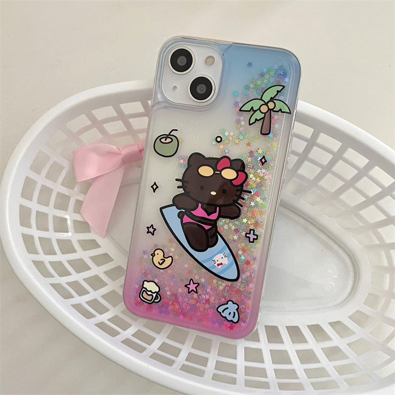 Summer Surfing Kitty Quicksand Case