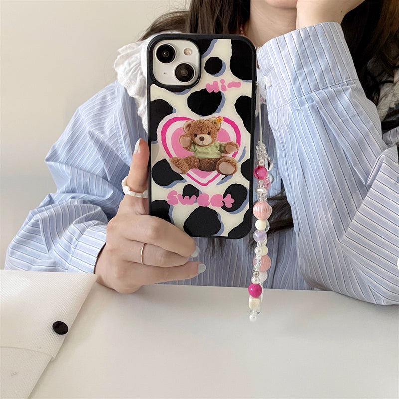 Sweet Teddy Cow Print Case