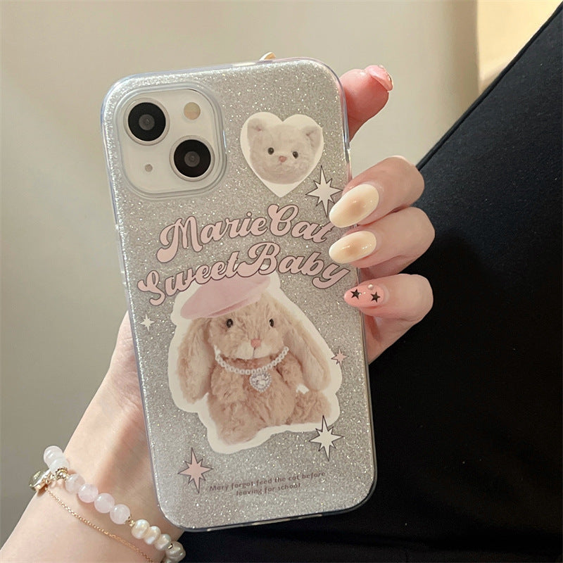 Dorky Bunny Glitter Case