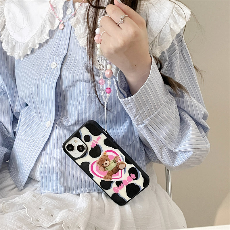 Sweet Teddy Cow Print Case