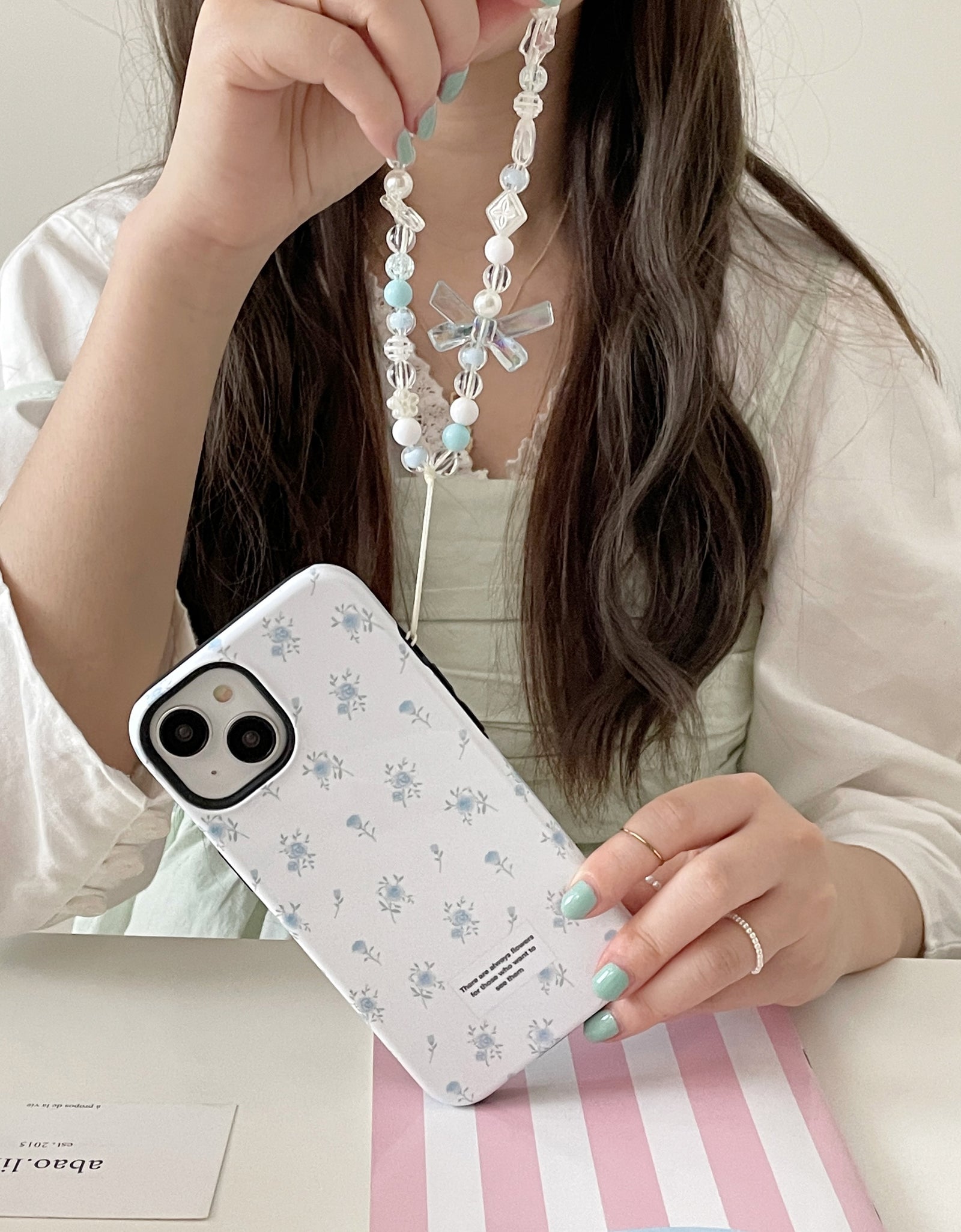 White Floral Case