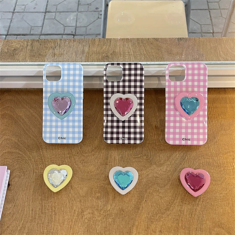 Plaid Heart Case