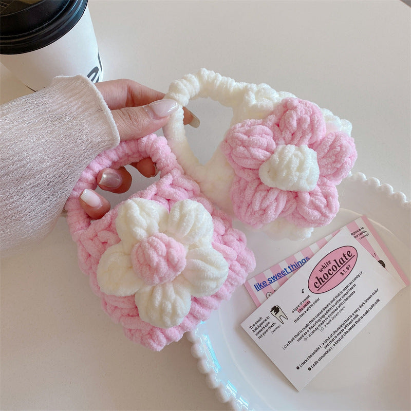 Floral Plush Knit Case