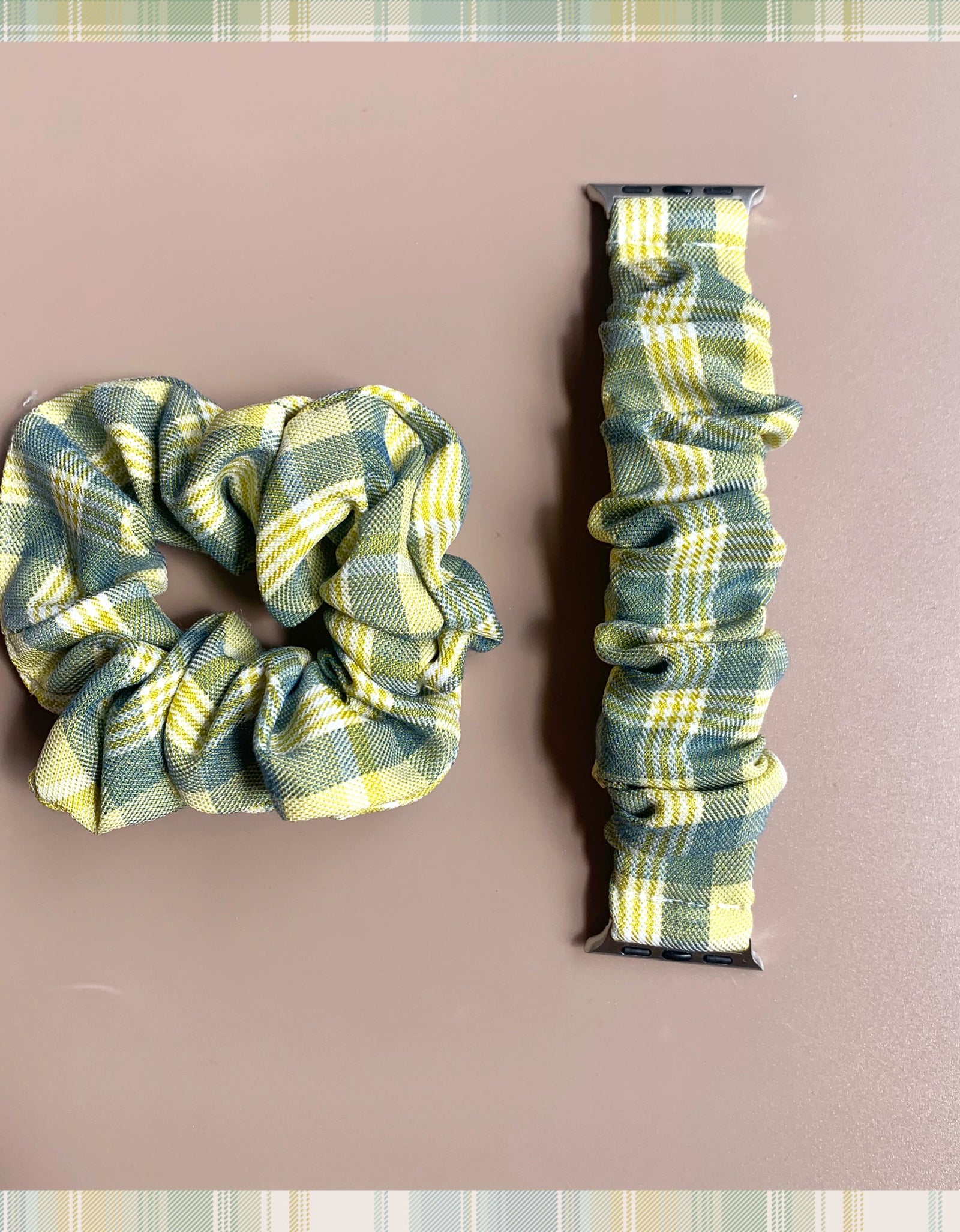 Plaid Scrunchies Watch Strap