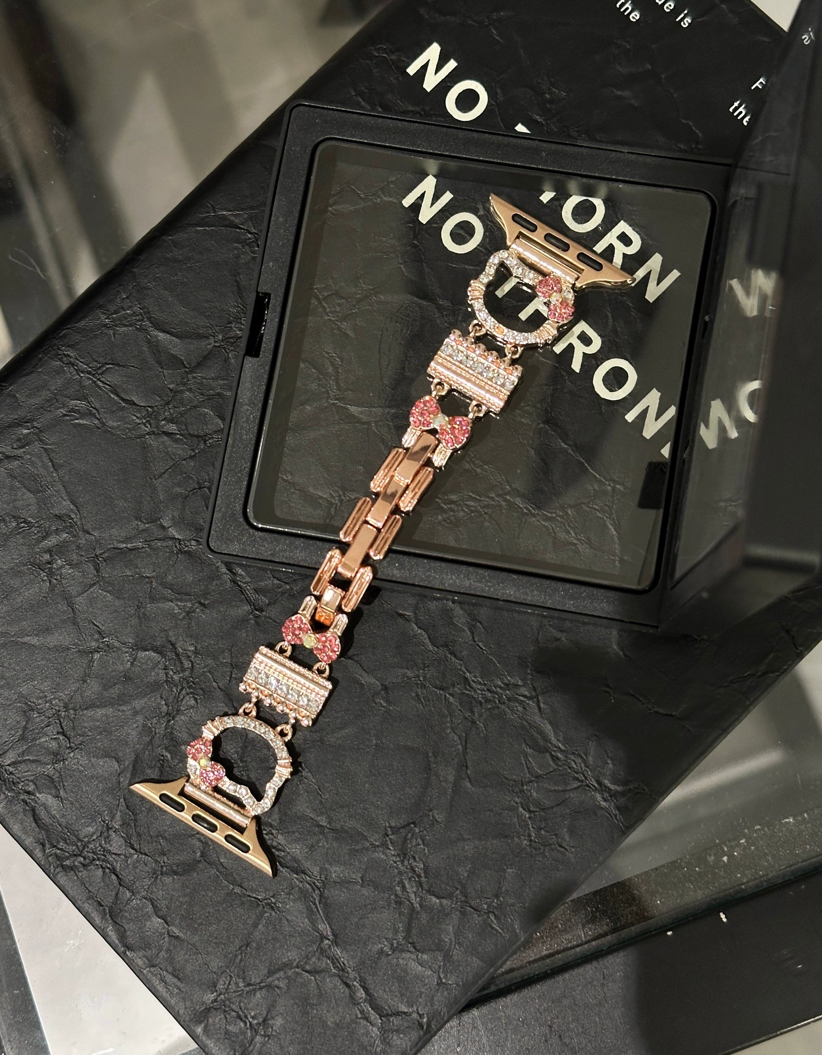 Diamond Edge Kitty Metal Watch Strap