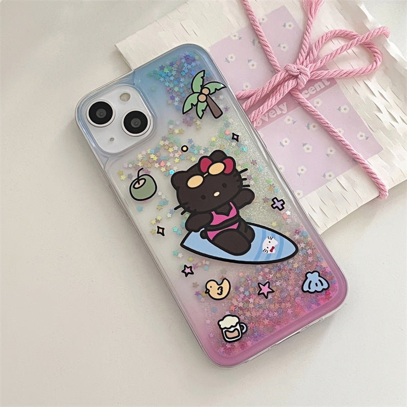 Summer Surfing Kitty Quicksand Case