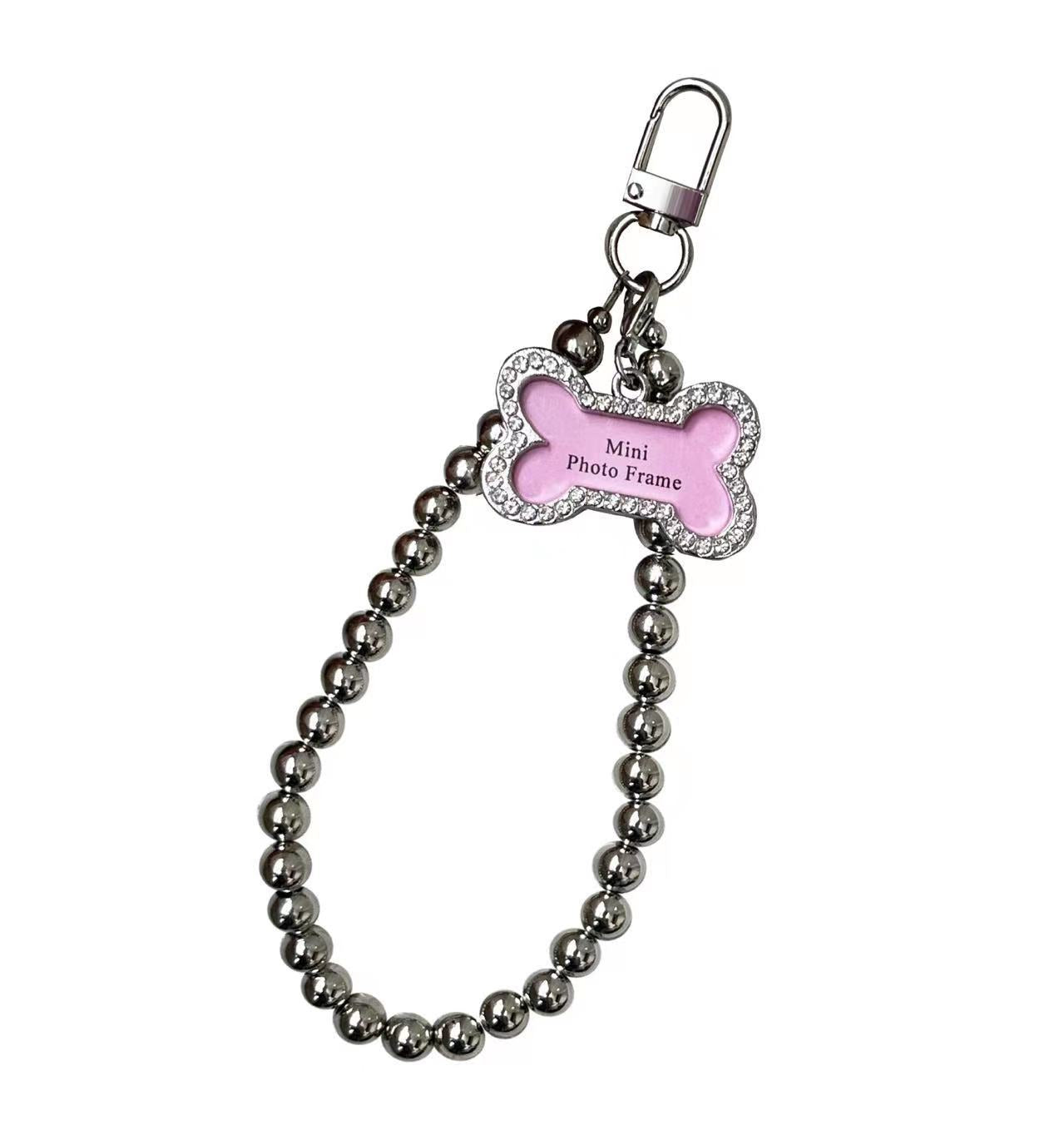 Rhinestone Dog Bone Phone Chain