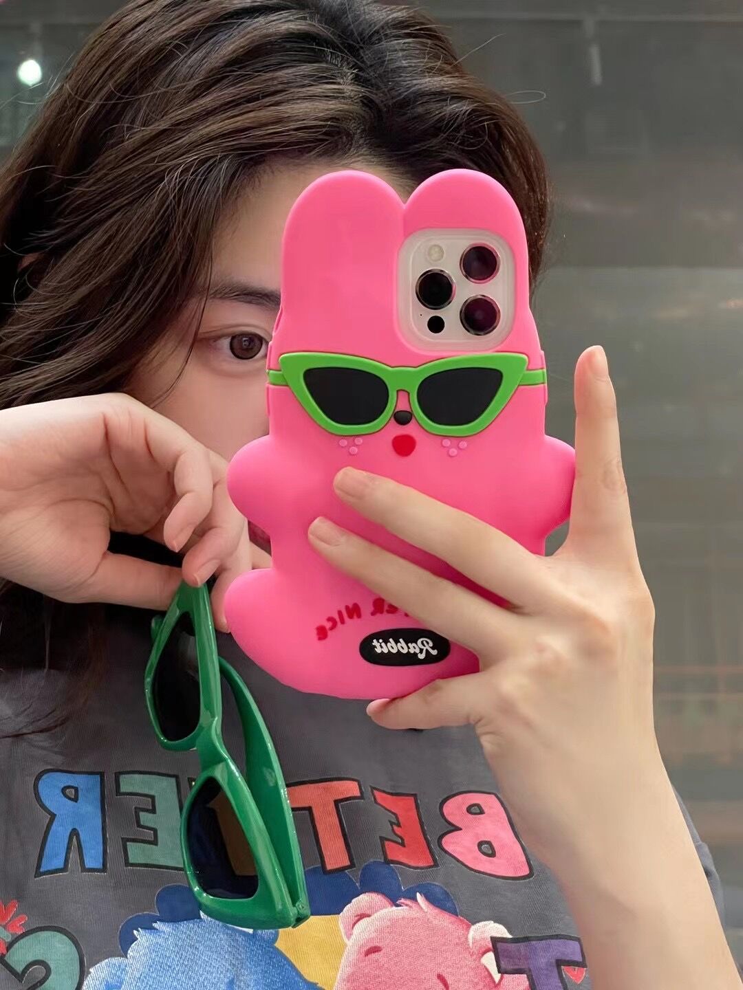 Sunglass Pink Bunny Case