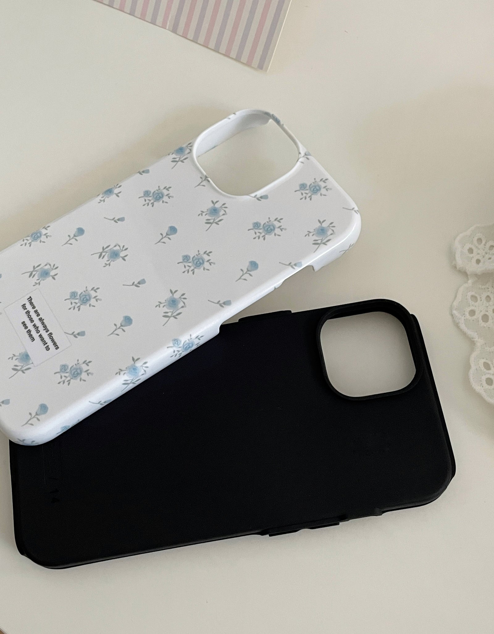 White Floral Case