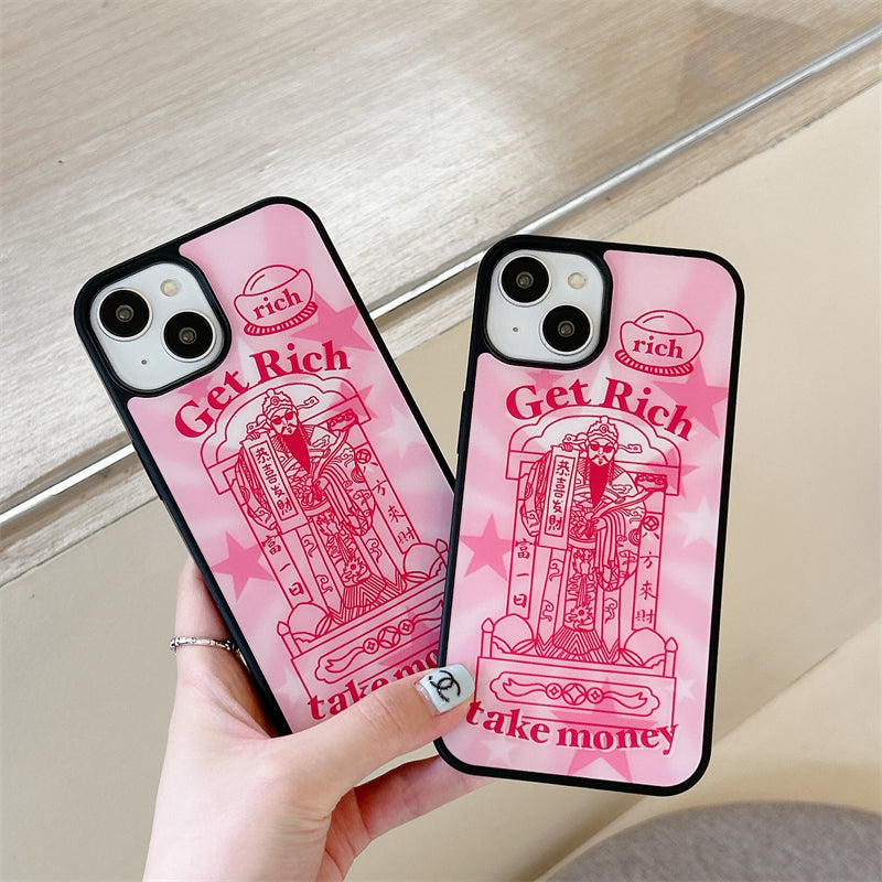 Get rich take moeny Pink Case