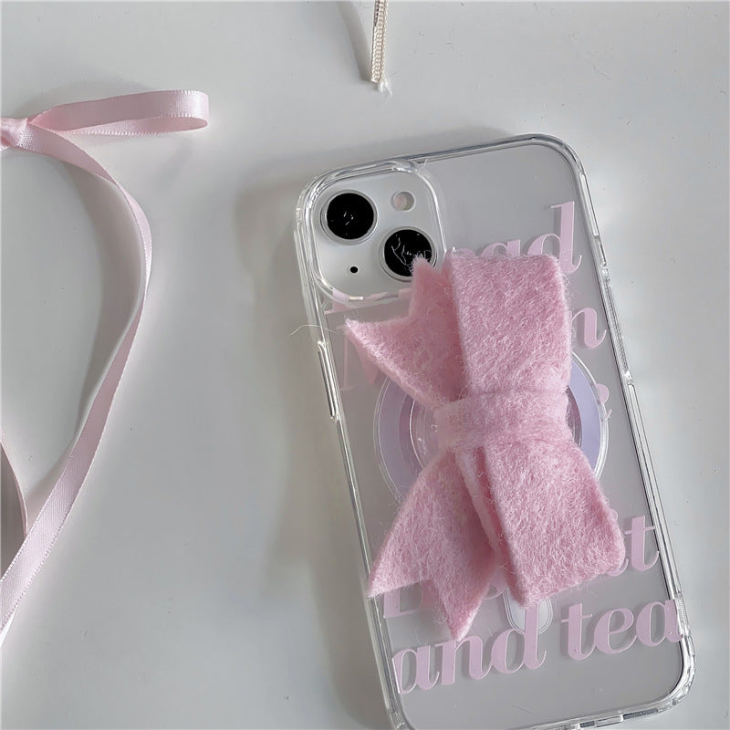 Baby Pink Velvet Ribbbon Magsafe Case