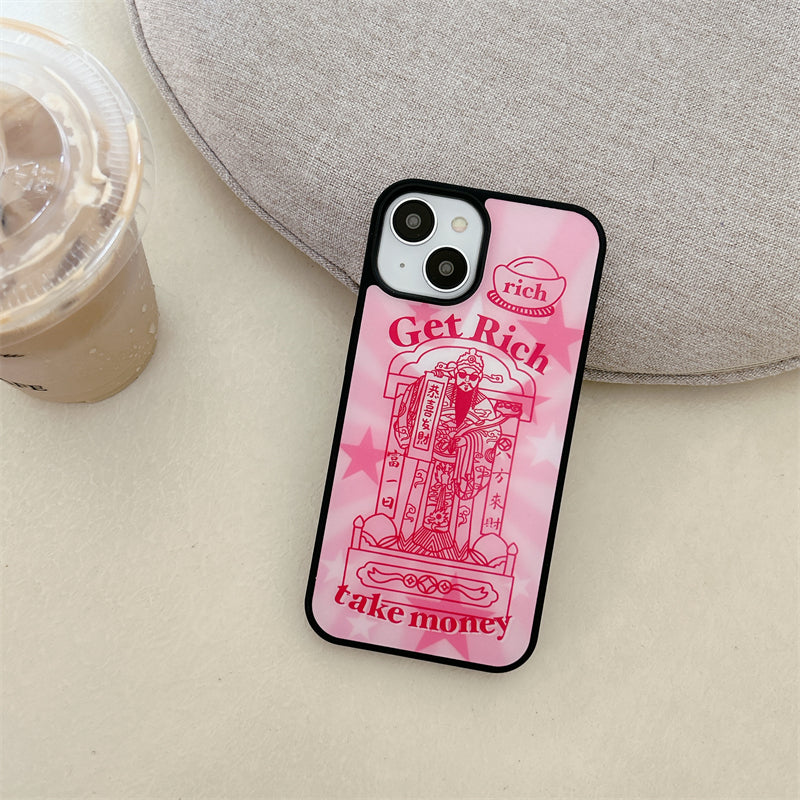 Get rich take moeny Pink Case