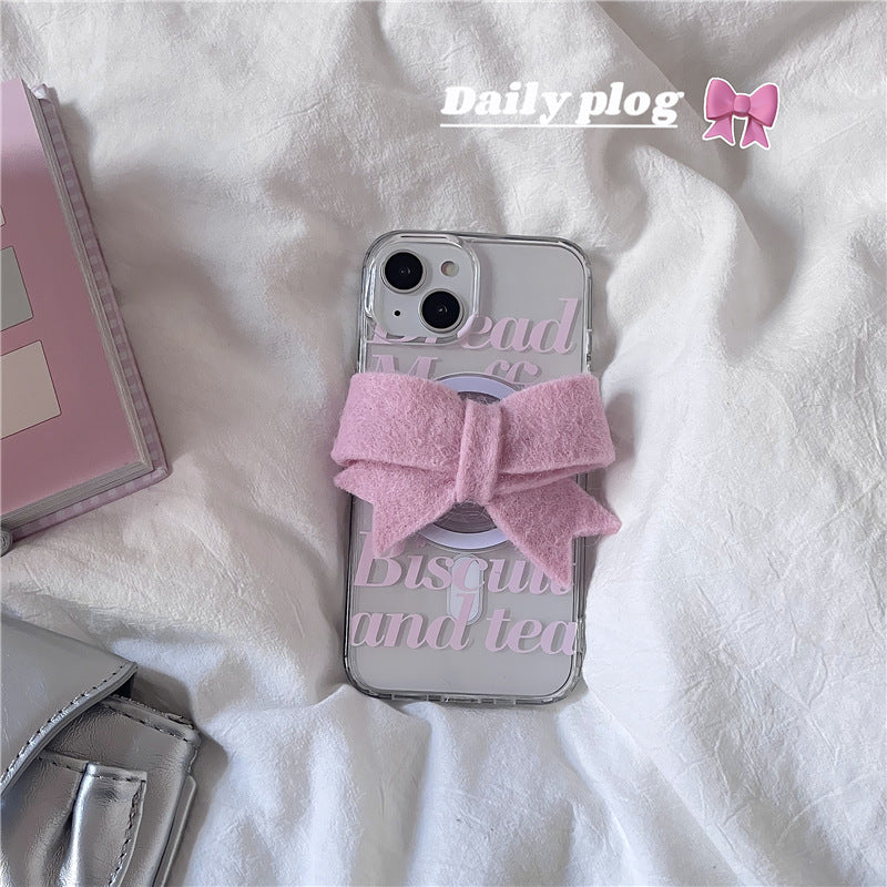 Baby Pink Velvet Ribbbon Magsafe Case