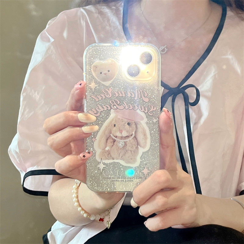 Dorky Bunny Glitter Case