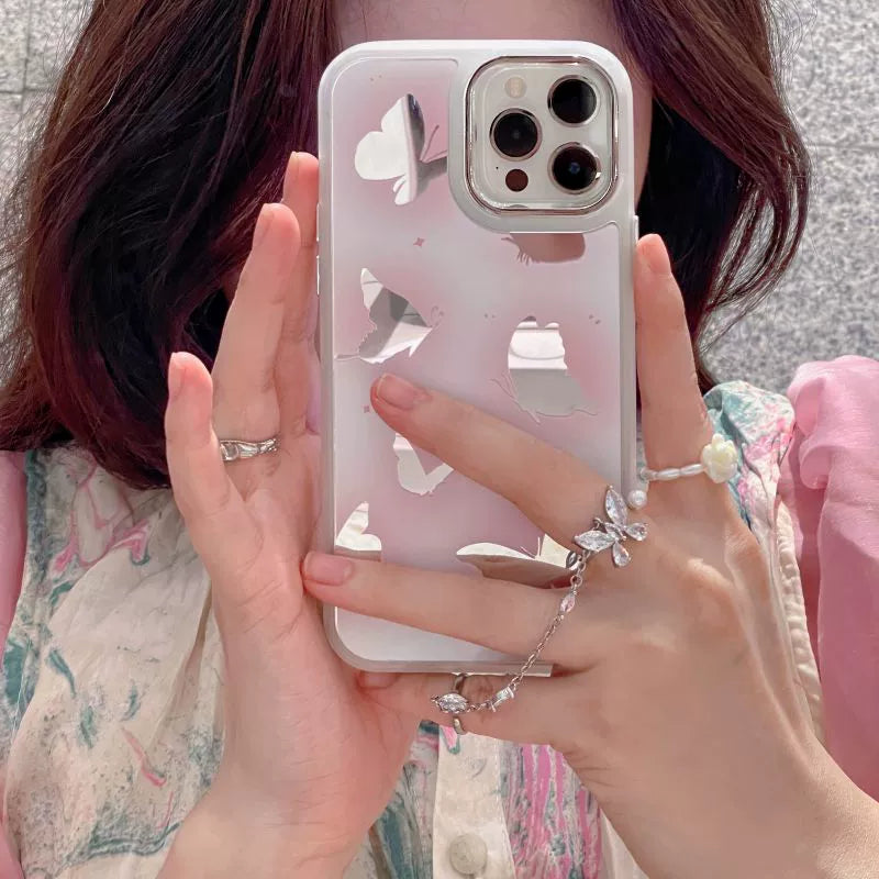 Soft Pink Butterfly Gradient Case