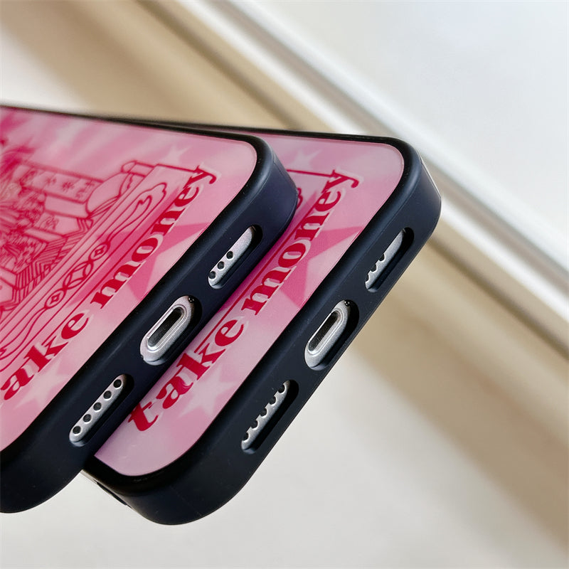 Get rich take moeny Pink Case