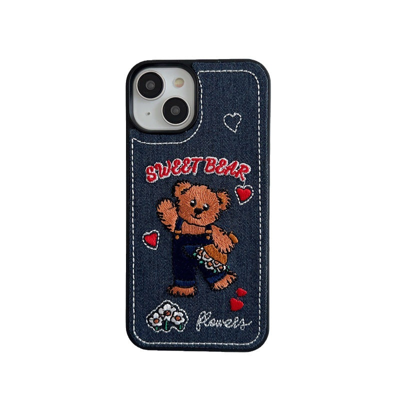 Retro Denim Teddy Case