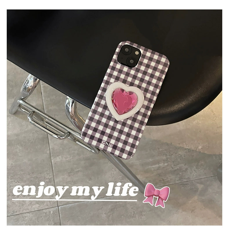 Plaid Heart Case