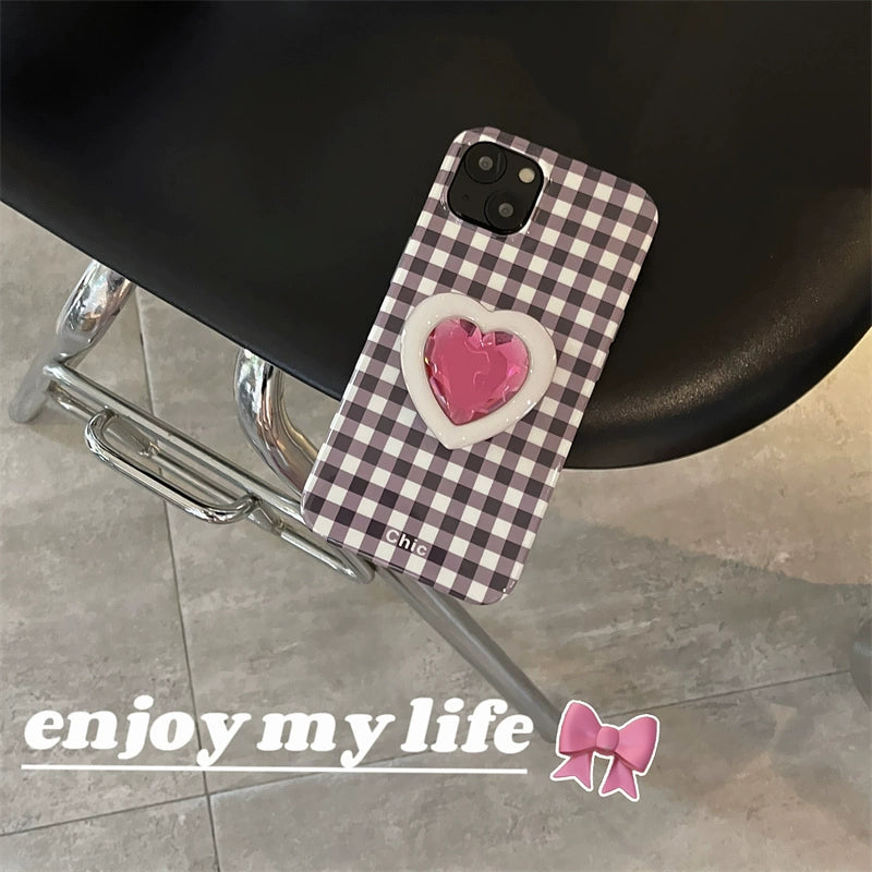 Plaid Heart Case