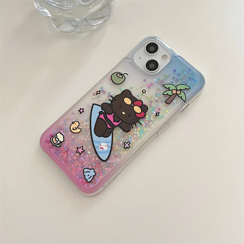 Summer Surfing Kitty Quicksand Case