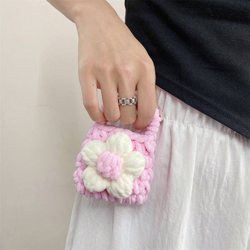 Floral Plush Knit Case