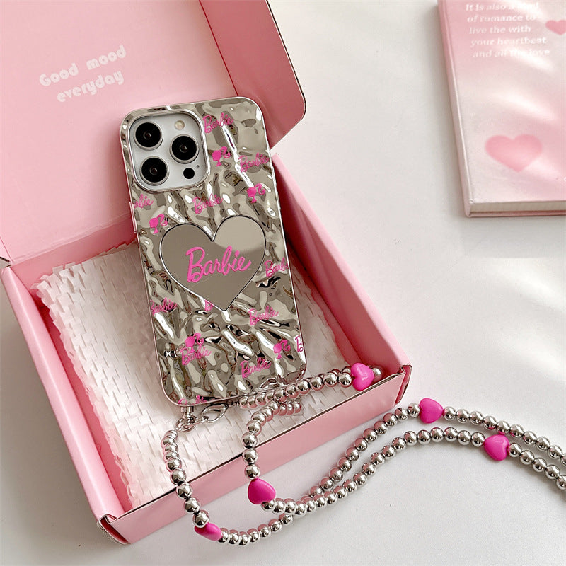 Mini Heart Barble Plated Case