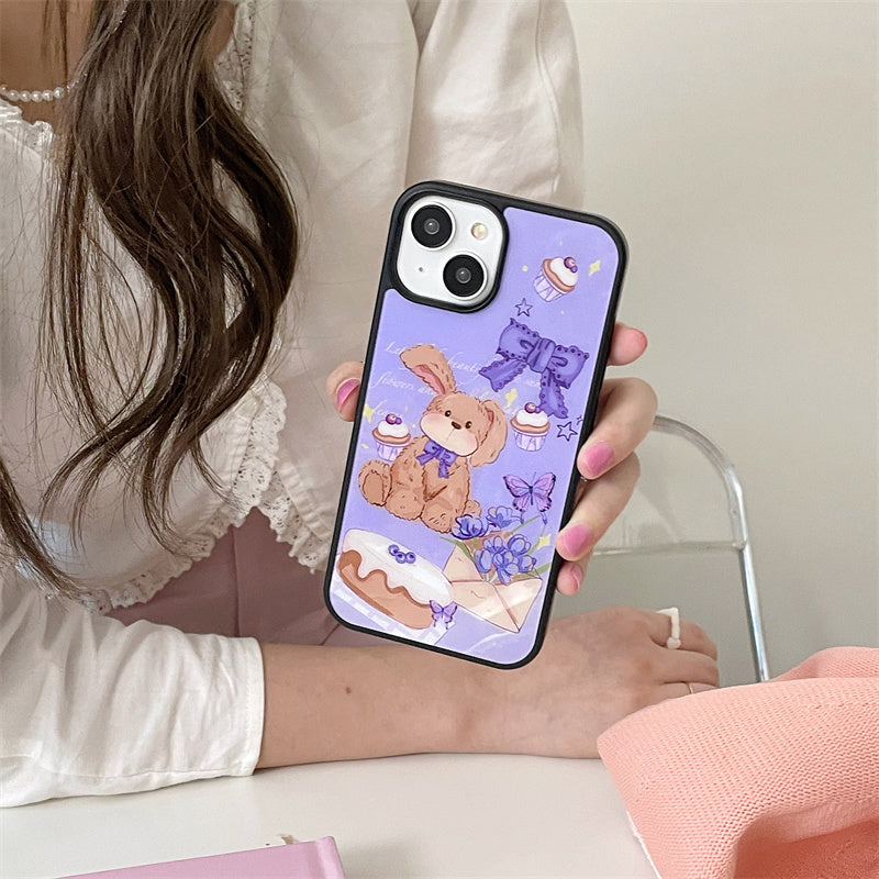 Purple Teddy Bow Case