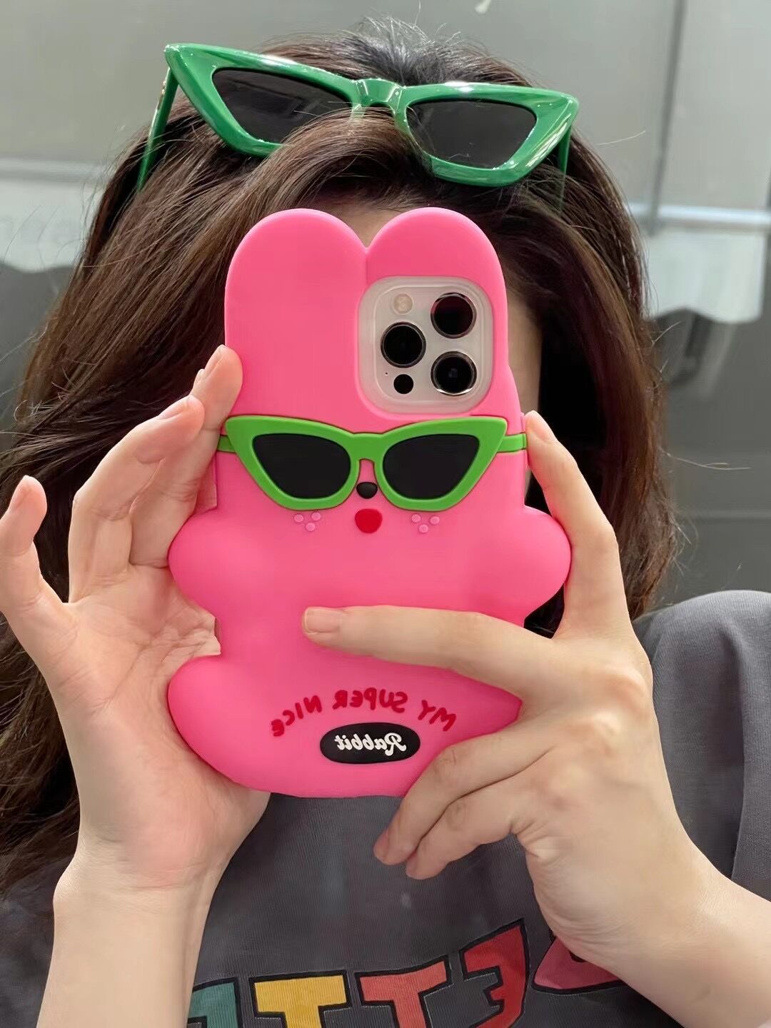 Sunglass Pink Bunny Case