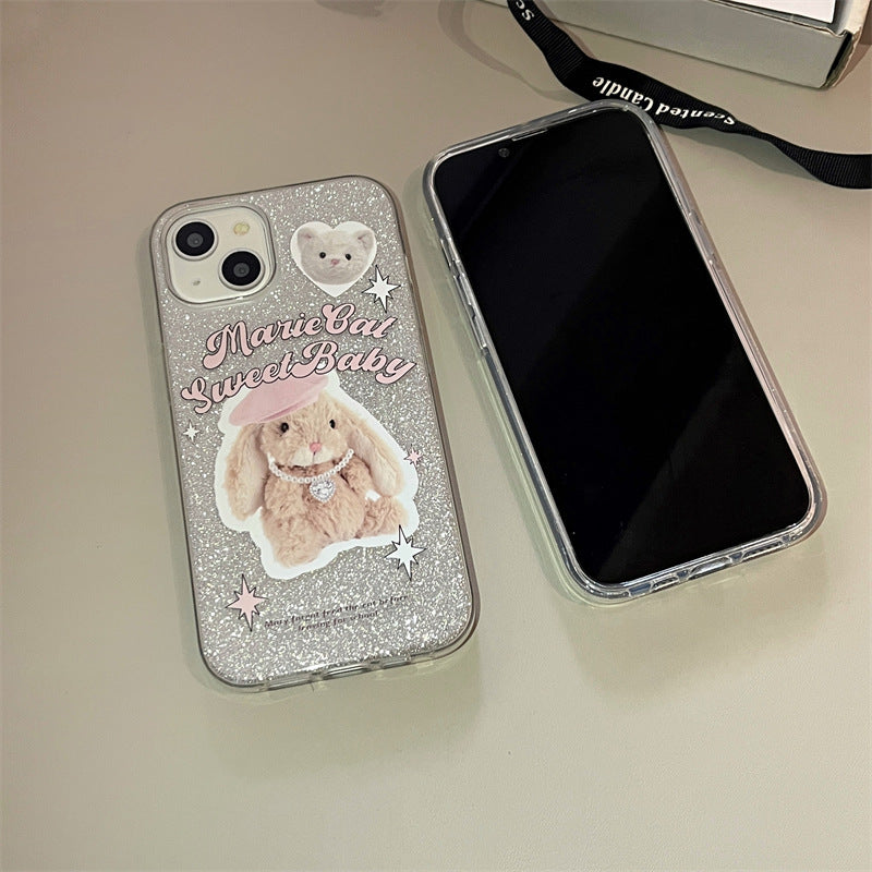 Dorky Bunny Glitter Case