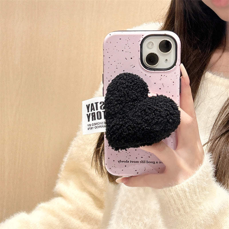 Black Heart Pink Splash Case