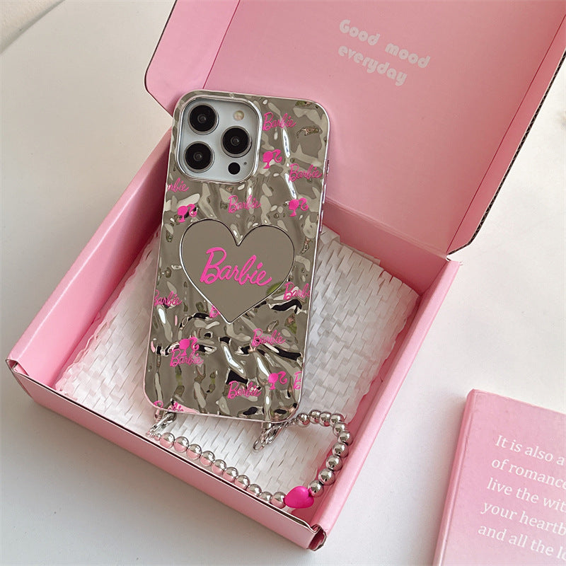 Mini Heart Barble Plated Case