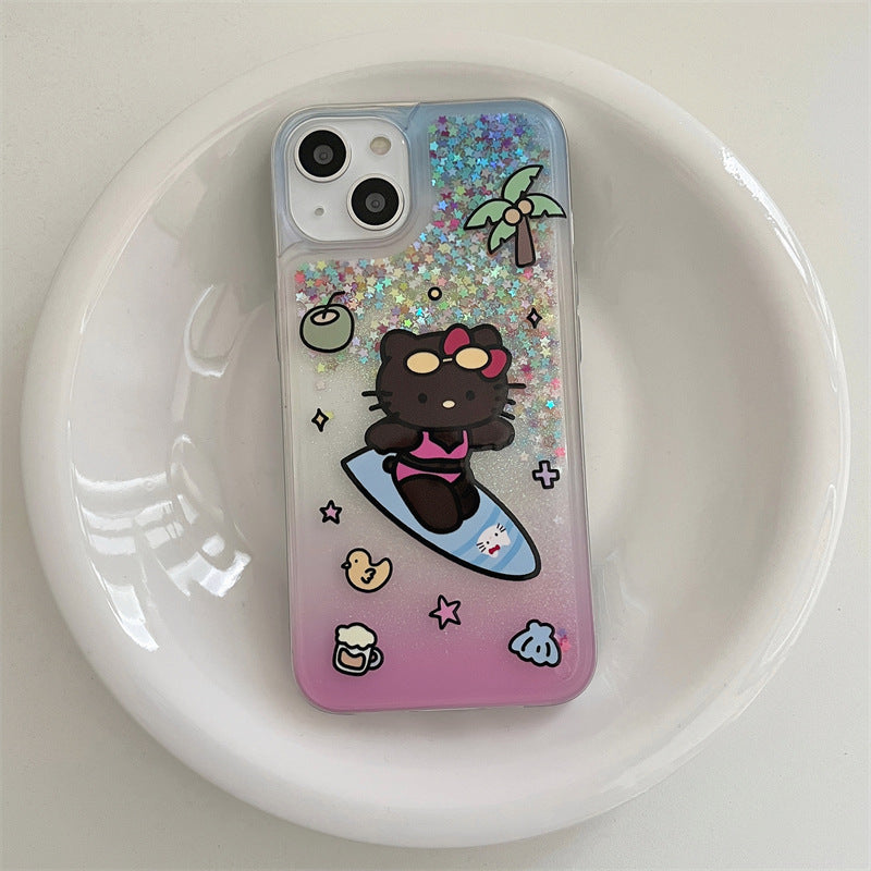 Summer Surfing Kitty Quicksand Case