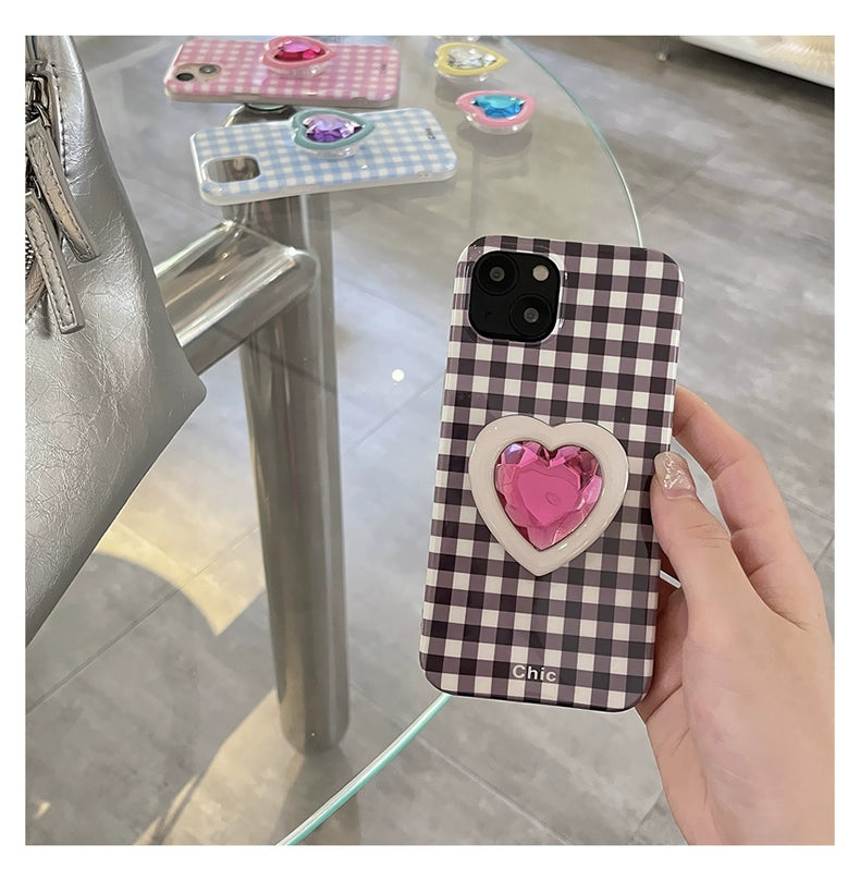 Plaid Heart Case