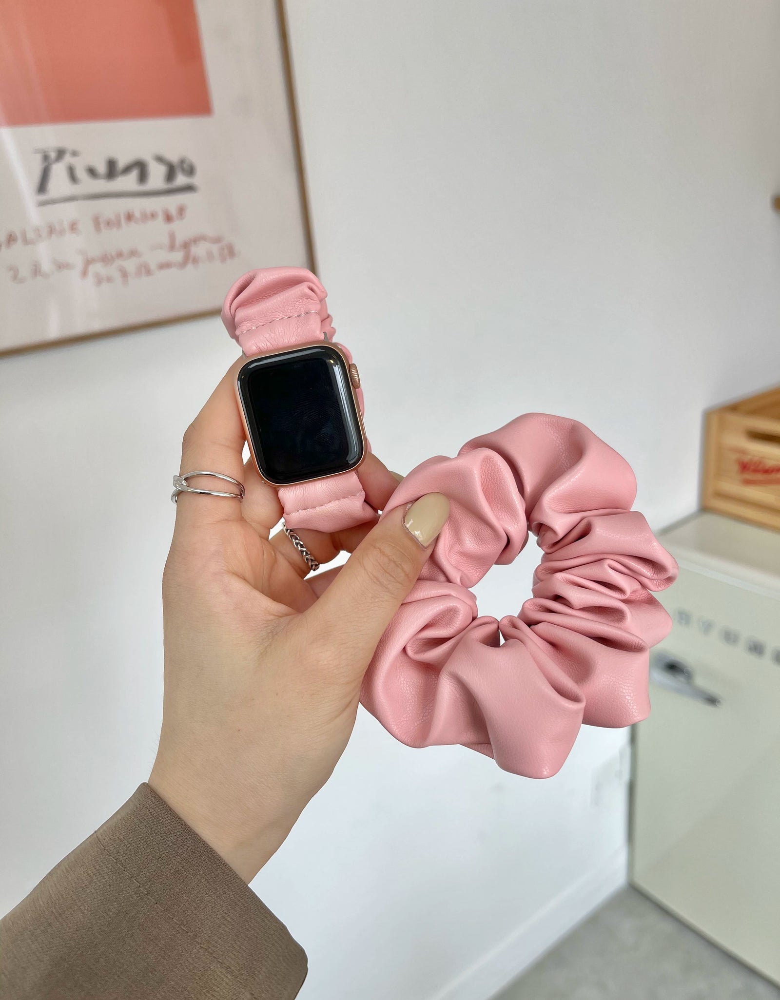 Leather Scrunchies Watch Strap