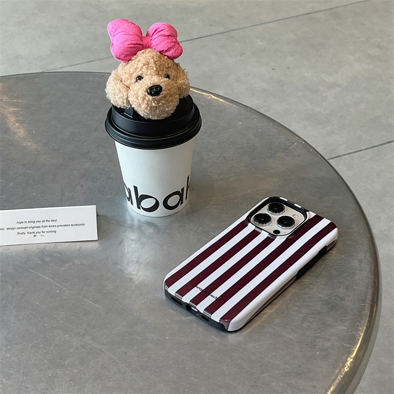 Big Bow Doggo Stripe Case