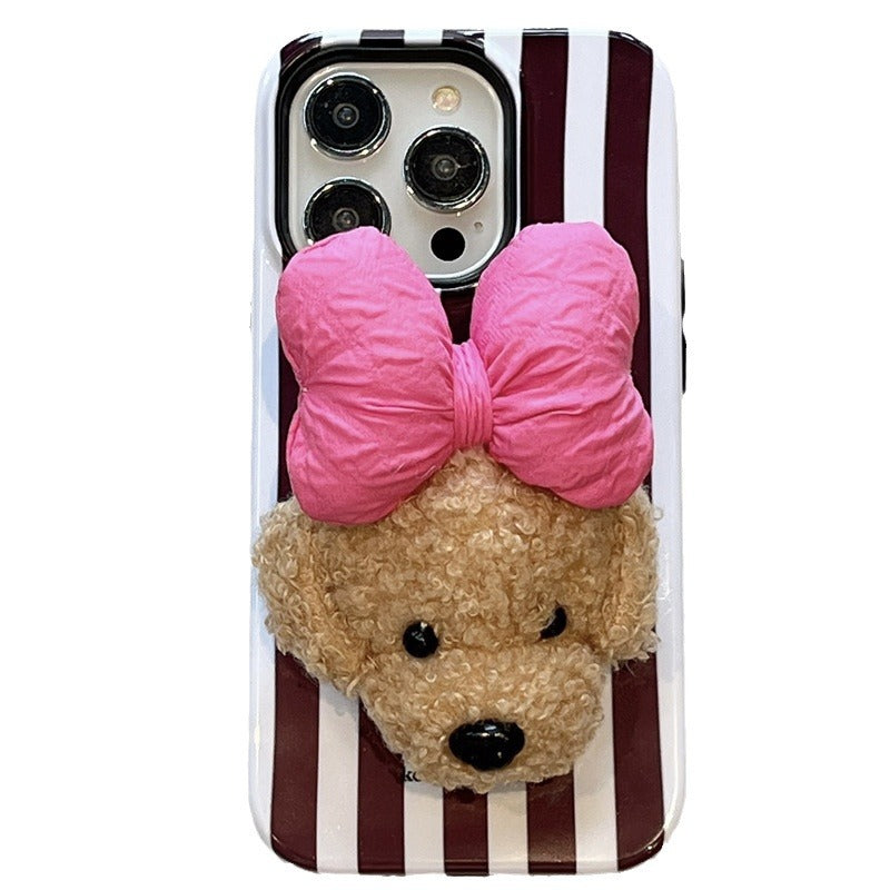 Big Bow Doggo Stripe Case