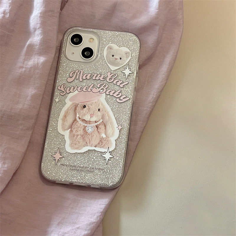 Dorky Bunny Glitter Case