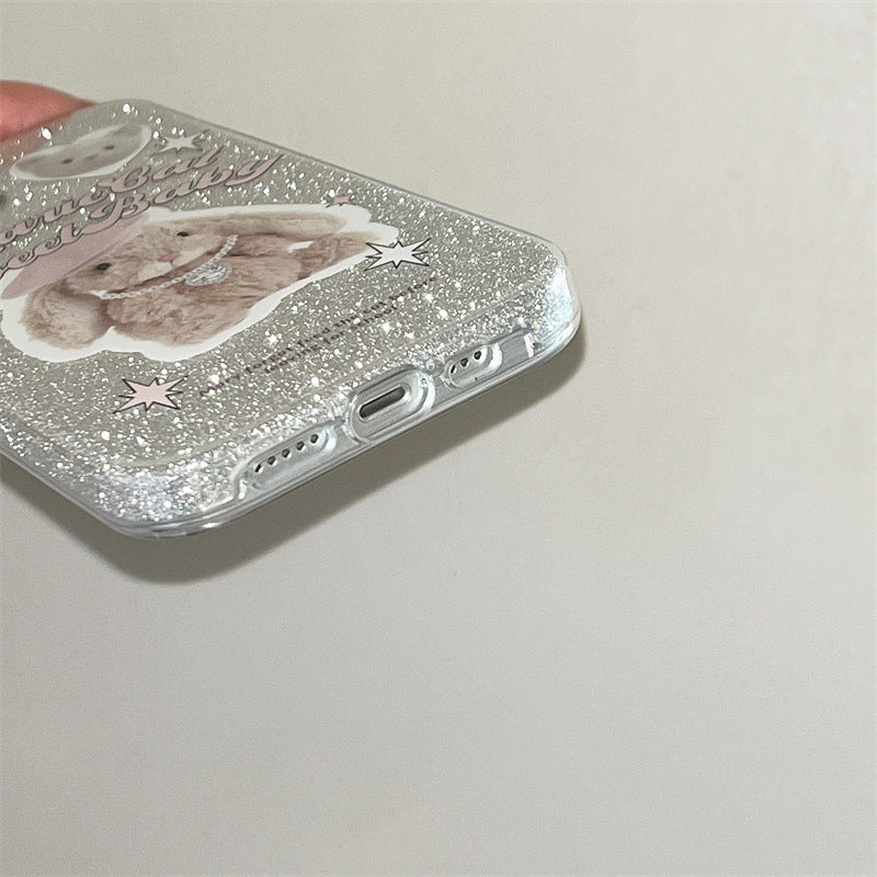 Dorky Bunny Glitter Case