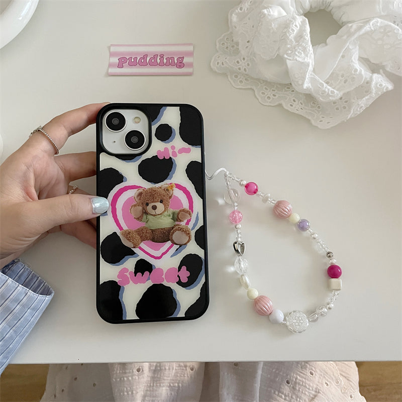 Sweet Teddy Cow Print Case