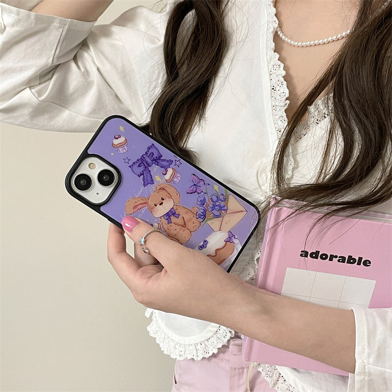 Purple Teddy Bow Case