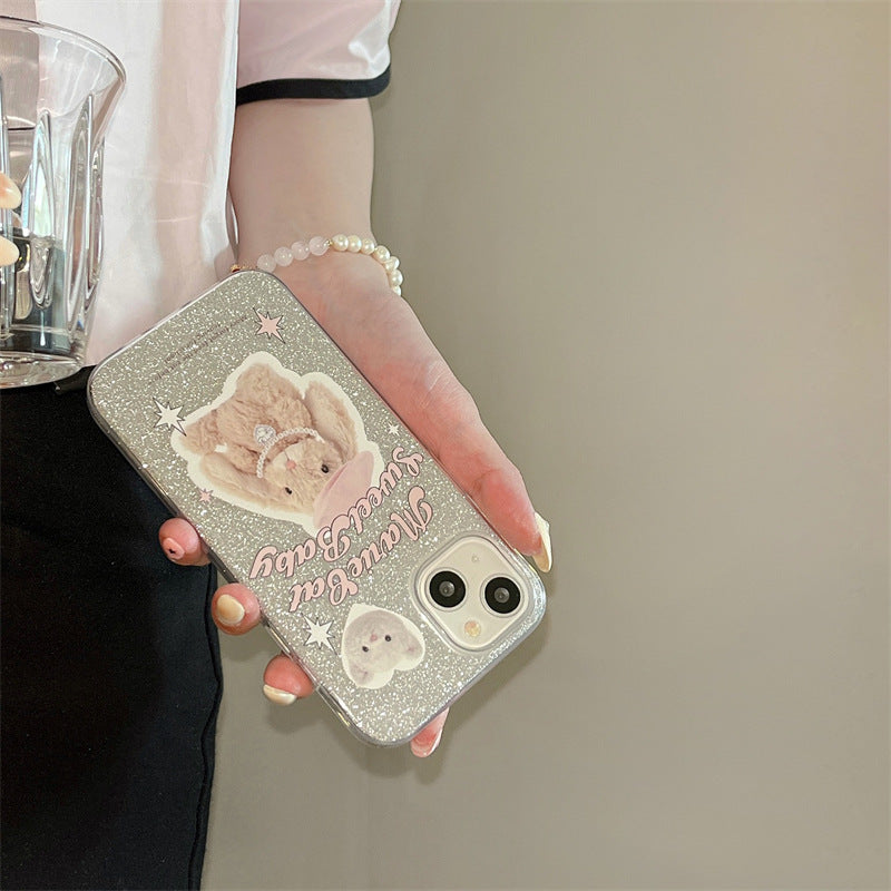 Dorky Bunny Glitter Case