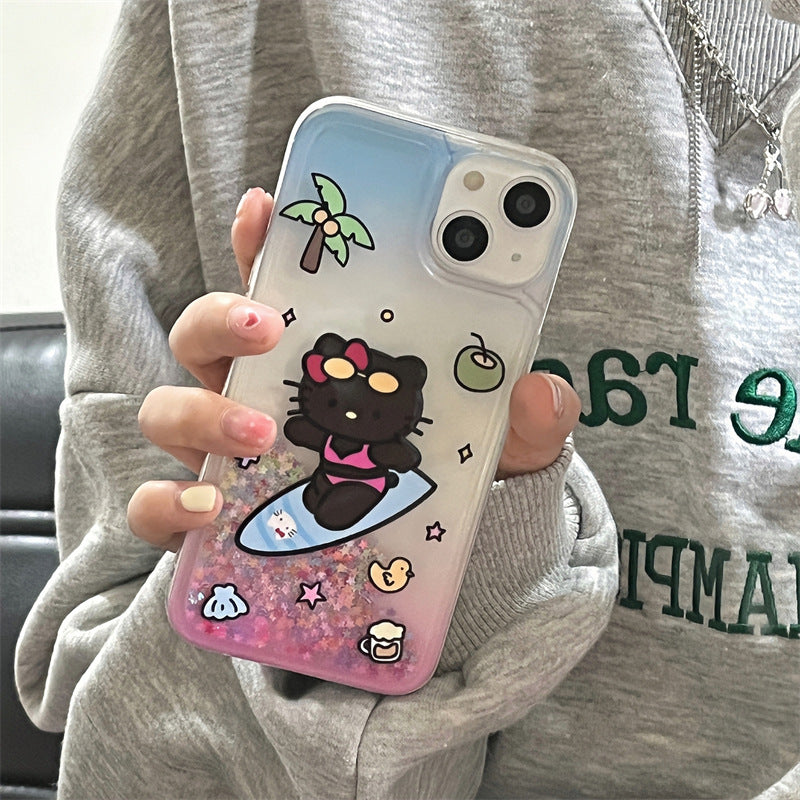 Summer Surfing Kitty Quicksand Case