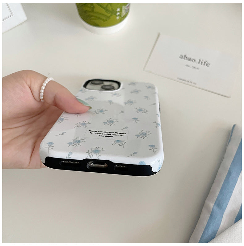 White Floral Case