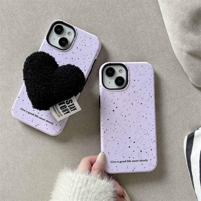 Black Heart Pink Splash Case